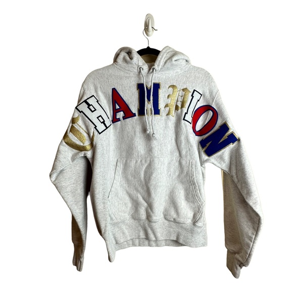 Champion Reverse Weave Old English Hoodie Pullover Sweatshirt Men’s Size Small - Picture 3 of 16